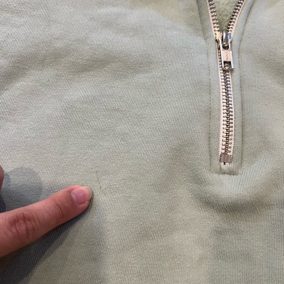 Reformation Hampton Sweat Dress in Sage Green - Picture 7 of 8